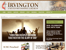 Tablet Screenshot of irvingtonumc.org